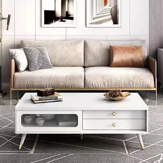 欧瑞驰茶几+电视柜 简 岩板+中纤板+玻璃[免费送装，偏远地区除外] 商品图1