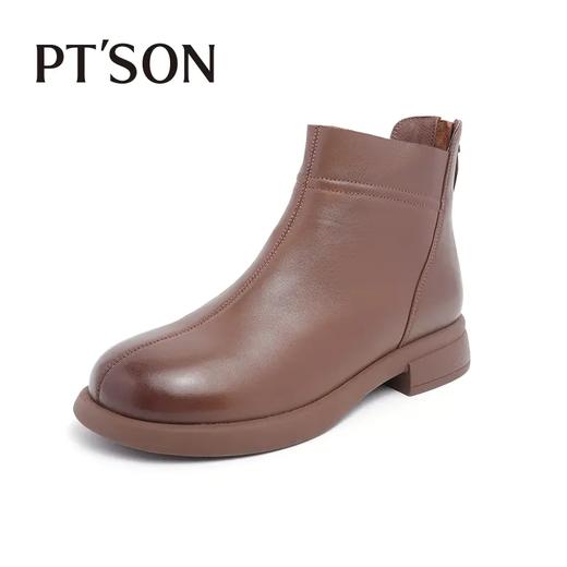 【自营】PT'SON/百田森  简约纯色短靴 PFSD3001 商品图4