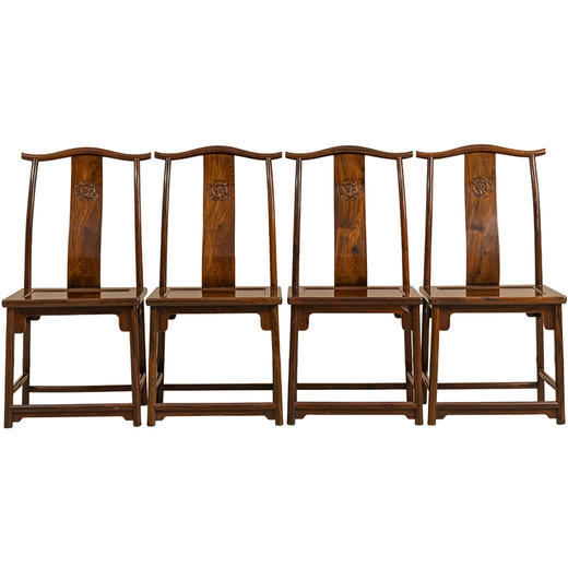 二十世纪 红木螭龙纹灯挂椅成堂（一堂四只） 商品图5