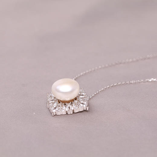 美裕 银925淡水珍珠链坠 10-11mm白 107239 商品图2