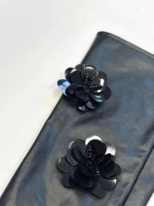 【猫眼】手工花朵订珠重工环保皮质长手套23ZB04 商品图0