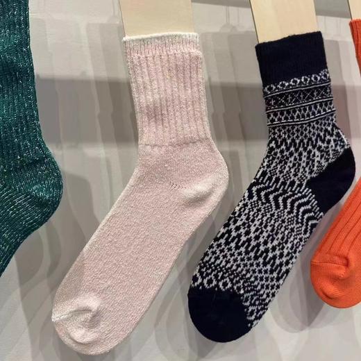 日本制奈良70年传承秋冬男女袜 埃及棉手工中筒袜丝绸棉袜子 商品图4