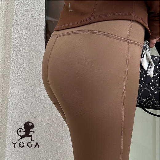 壁虎瑜伽【2310KZ262】秋冬加绒短毛保暖瑜伽九分裤【5天发货】 商品图3