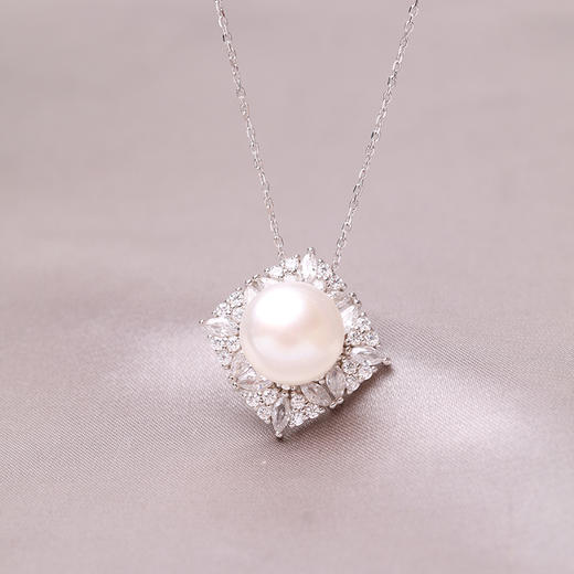 美裕 银925淡水珍珠链坠 10-11mm白 107239 商品图1