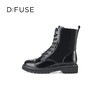 Dfuse迪芙斯冬季新款经典牛皮圆头短靴金属牌件马丁靴DF34116108 商品缩略图5