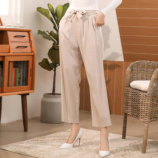 OLrain欧芮儿2019年秋卡其色休闲裤 商品图0