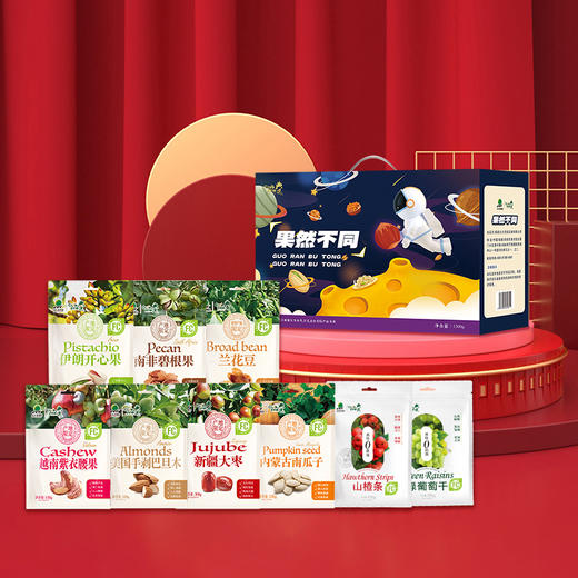 杞冠臻选 | 北大荒·典选 果然不同 坚果礼盒 1.3kg 全球精选 商品图2