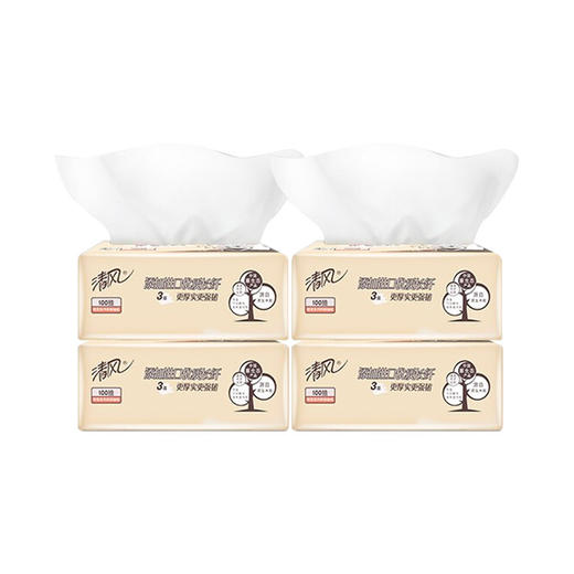 清风萌宠系列亲肤抽纸4联包 商品图0