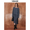 VIMAGE纬漫纪冬季新款高腰不规则下摆半身裙V2006629 商品缩略图1