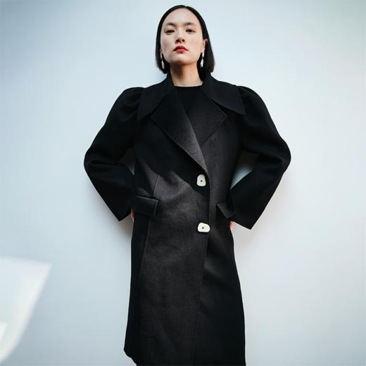 LIYIHAN 泡泡袖双面呢大衣 Y234D10190 商品图4