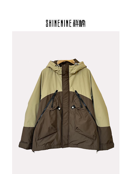 T343874312拼接连帽羽绒服(鹅绒) 商品图2