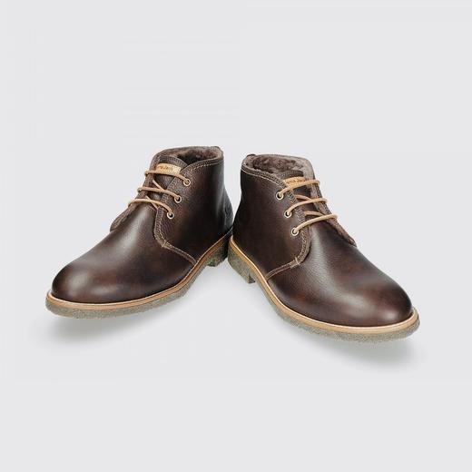 西班牙原产羊毛款皮毛一体男士皮鞋皮靴棕色GLC4(高品质纯天然羊毛内衬) 商品图1