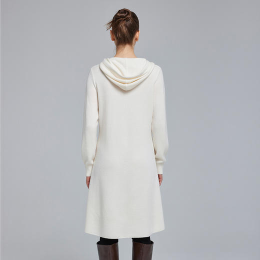 NG642斯尔丽2023秋季新款连帽时尚青春活力卫衣感针织女绣花款连衣裙 商品图1