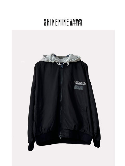 W332172818潮流字母连帽飞行夹克 商品图0