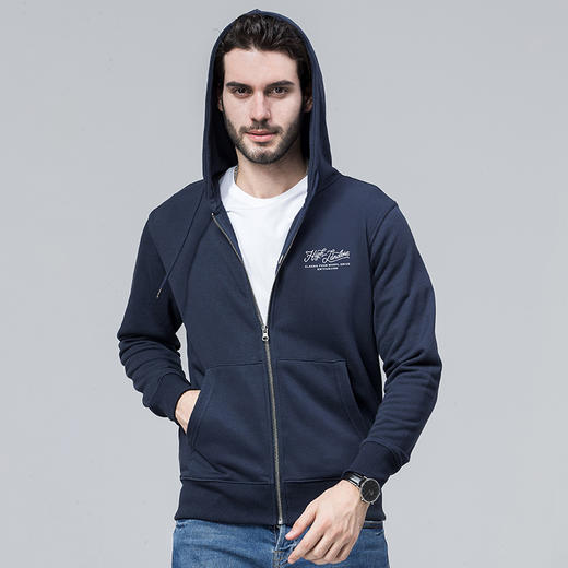 自由基地秋冬新款复古越野车图案户外休闲拉链套头毛圈卫衣酷帅款 NMT-2077 商品图1