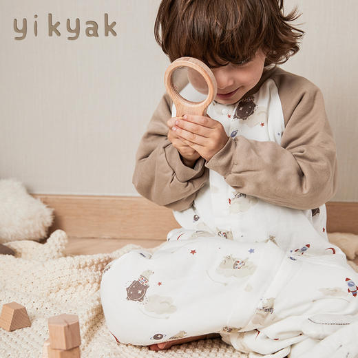【云优选】秋冬新品yikyak秋季睡袋婴儿童2.5tog厚夹棉纱布长袖分腿睡袋（双十二特价秒杀） 商品图2