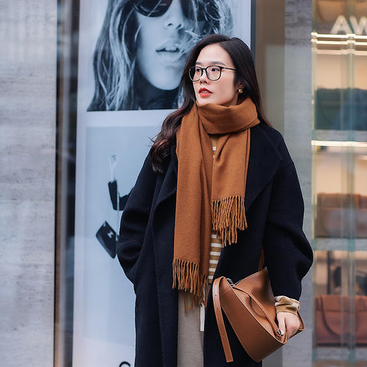红念纯色围巾女高级百搭款 商品图4
