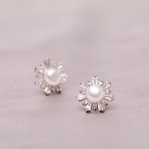 美裕 '银925淡水珍珠耳钉 '5-6mm白 107234 商品图1