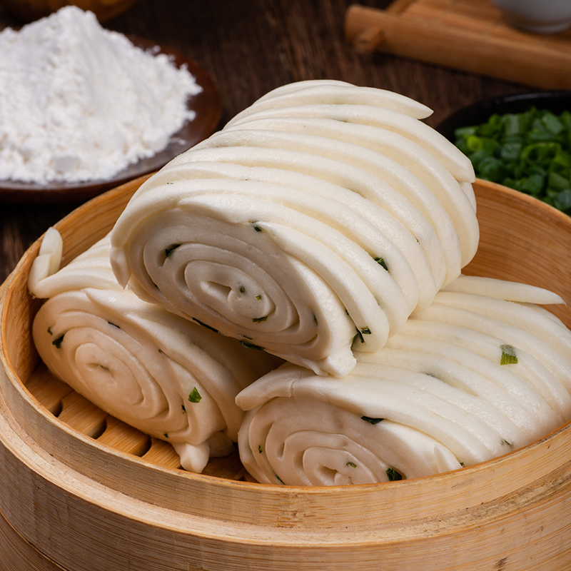 【包邮套餐】祐康实惠装800g葱油大花卷/刀切大馒头*3包