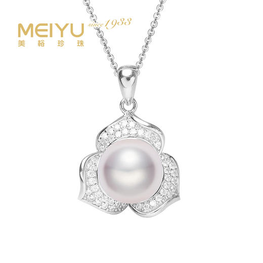 美裕 银925淡水珍珠链坠 9-10mm白 107243 商品图0