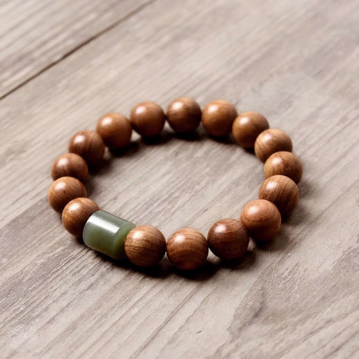 野生新山檀和田玉手串12mm 商品图1