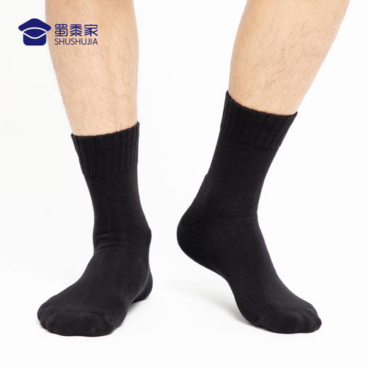 【冬季保暖通勤袜（4双装)】加厚中筒保暖袜 男士抑菌运动袜毛圈袜 商品图5