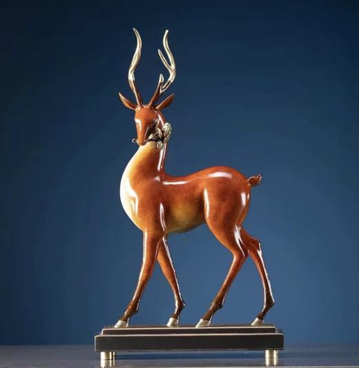 朱炳仁·铜｜福鹿献瑞 120*50*210mm/0.3KG 商品图0