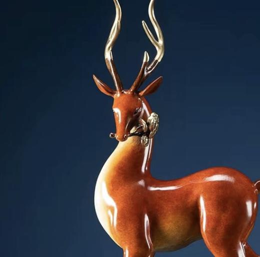 朱炳仁·铜｜福鹿献瑞 120*50*210mm/0.3KG 商品图2