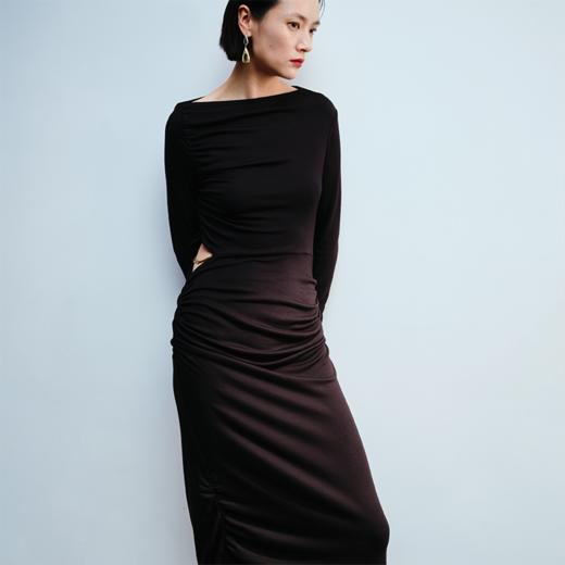 LIYIHAN斜肩露腰连衣裙Y233L14990 商品图1