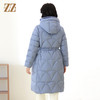 佐尔美冬季新款 时尚连帽貂毛领羽绒服外套女E14YM25 商品缩略图4