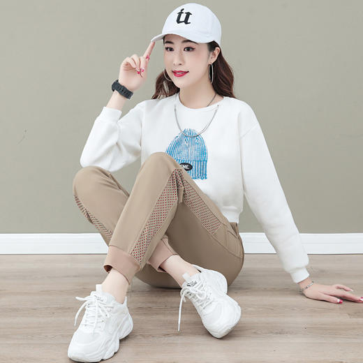 妈妈加绒裤子，女冬季大码女裤宽松加厚中老年保暖外穿羊羔绒运动裤TR-HLH5778 商品图3