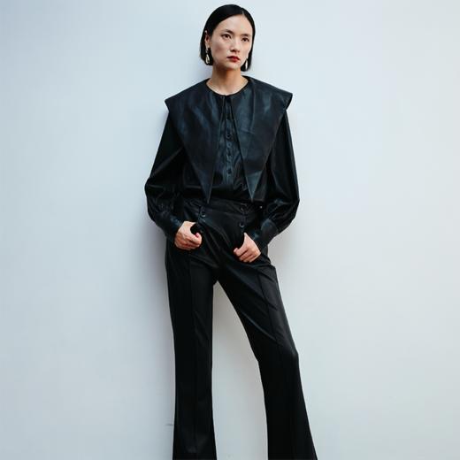 LIYIHAN大方领皮上衣Y234S12890 商品图1