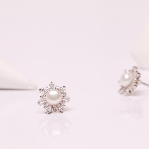 美裕 '银925淡水珍珠耳钉 '5-6mm白 107234 商品图2