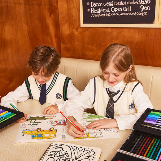 【超全面的移动画室】mobee儿童水彩笔画笔礼盒 4层绘画礼盒 蜡笔画画工具97PCS艺术礼盒 绘画工具玩具礼物 商品图3