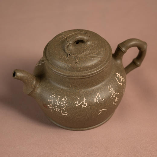 《凌风壶》 吴永明  江苏省陶瓷艺术大师，高级工艺美术师、实力派中青年紫砂艺术家、陶刻家 商品图2