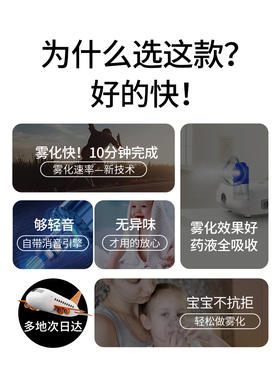 海尔雾化机家用儿童专用成人医用婴幼儿口吸医疗型雾化喷雾器2141