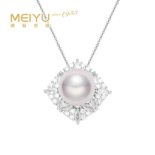 美裕 银925淡水珍珠链坠 10-11mm白 107239 商品图0