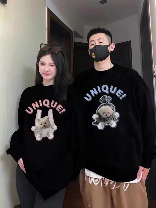 【YW】无忧购韩版时尚百搭情侣印花05系列320克毛圈卫衣（截单后7天发货)25年清仓捡漏 商品图3