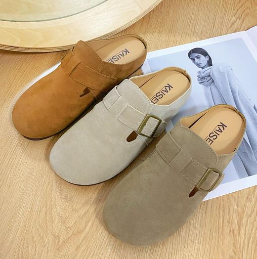 意大利凯撒KAISER文艺复古百搭勃肯包头半拖鞋（8061包头半拖） 商品图2