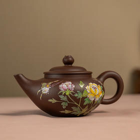 《花开富贵壶》 华雪琴  省陶瓷艺术大师、正高级工艺美术师（研究员级高级工艺美术师）、著名中青年陶艺家