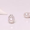 美裕 银925淡水珍珠耳钉 8-9mm白 107236 商品缩略图3