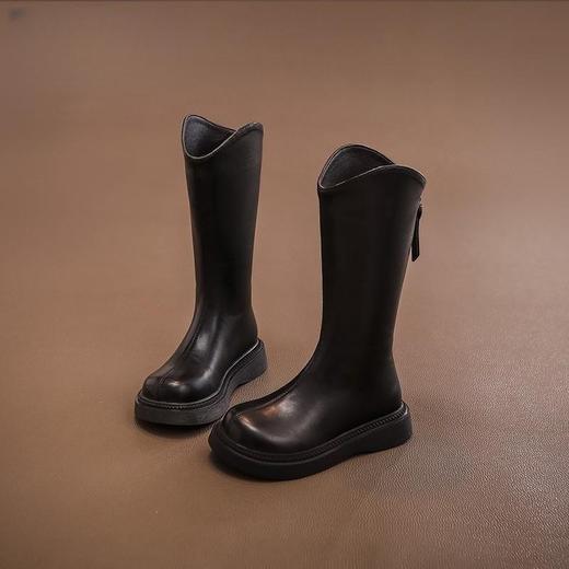 【潮童高简靴！时尚简约】女童鞋子长筒靴，秋冬新款小女孩高筒公主骑士靴，柔软质感，温暖呵护；高筒设计，完美修饰，精心考虑每一个细节，潮流时尚百搭 hh 商品图1