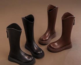 【潮童高简靴！时尚简约】女童鞋子长筒靴，秋冬新款小女孩高筒公主骑士靴，柔软质感，温暖呵护；高筒设计，完美修饰，精心考虑每一个细节，潮流时尚百搭 hh