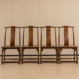 二十世纪 红木螭龙纹灯挂椅成堂（一堂四只）