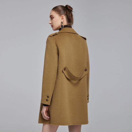 NH931斯尔丽23冬上新时尚减龄正肩显瘦肩部手工辑线双面呢大衣 商品图1