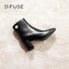 Dfuse迪芙斯冬季新款牛皮方头优雅花扣粗跟短靴女DF34116015 商品缩略图10