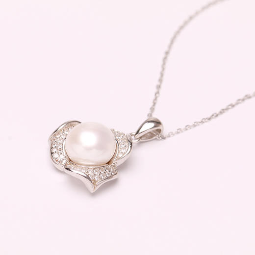 美裕 银925淡水珍珠链坠 9-10mm白 107243 商品图3