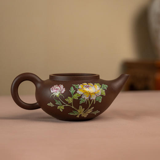 《花开富贵壶》 华雪琴  省陶瓷艺术大师、正高级工艺美术师（研究员级高级工艺美术师）、著名中青年陶艺家 商品图1