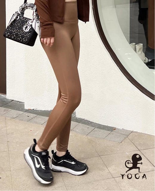 壁虎瑜伽【2310KZ262】秋冬加绒短毛保暖瑜伽九分裤【5天发货】 商品图2