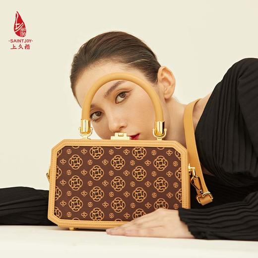 SAINTJOY/上久楷 宋锦女式拎包   上久福钱 BWS23A0301 商品图6